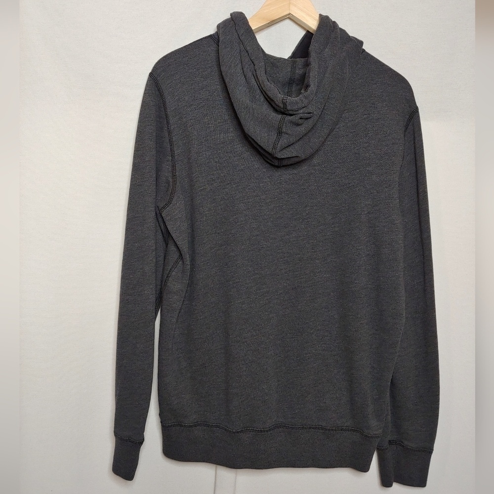 Abercrombie & Fitch Soft A&F Fleece Dark Gray Hooded Sweatshirt Pullover Small S - Picture 3 of 5